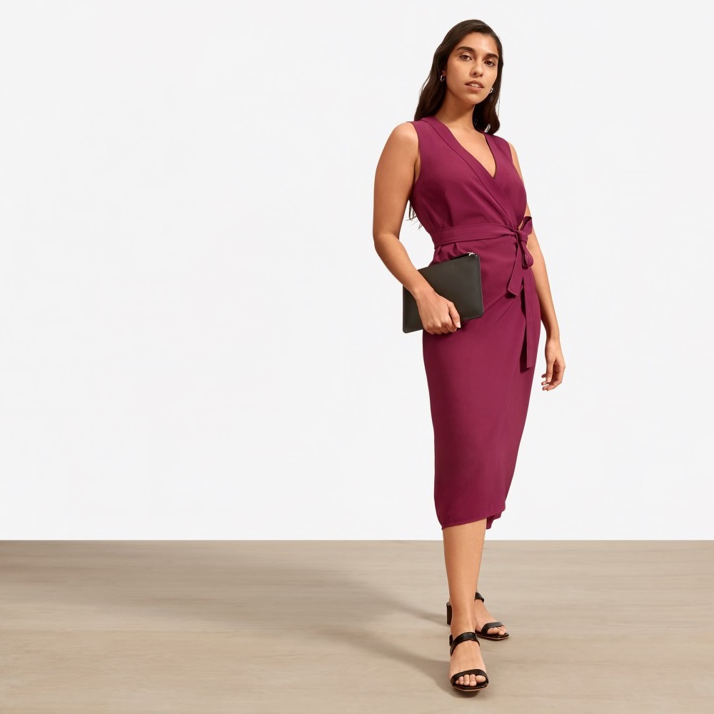 Plum Everlane wrap dress (16, NWT)